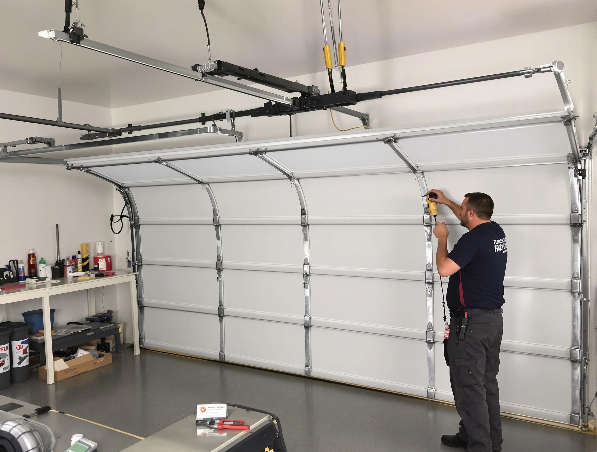 Ken Caryl Garage Door Repair certified technician performing overhead door system repair in Ken Caryl