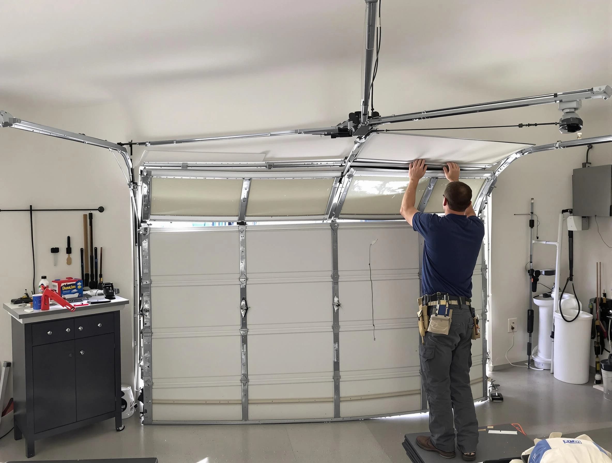 Ken Caryl Garage Door Repair specialist performing precise section replacement on Ken Caryl garage door