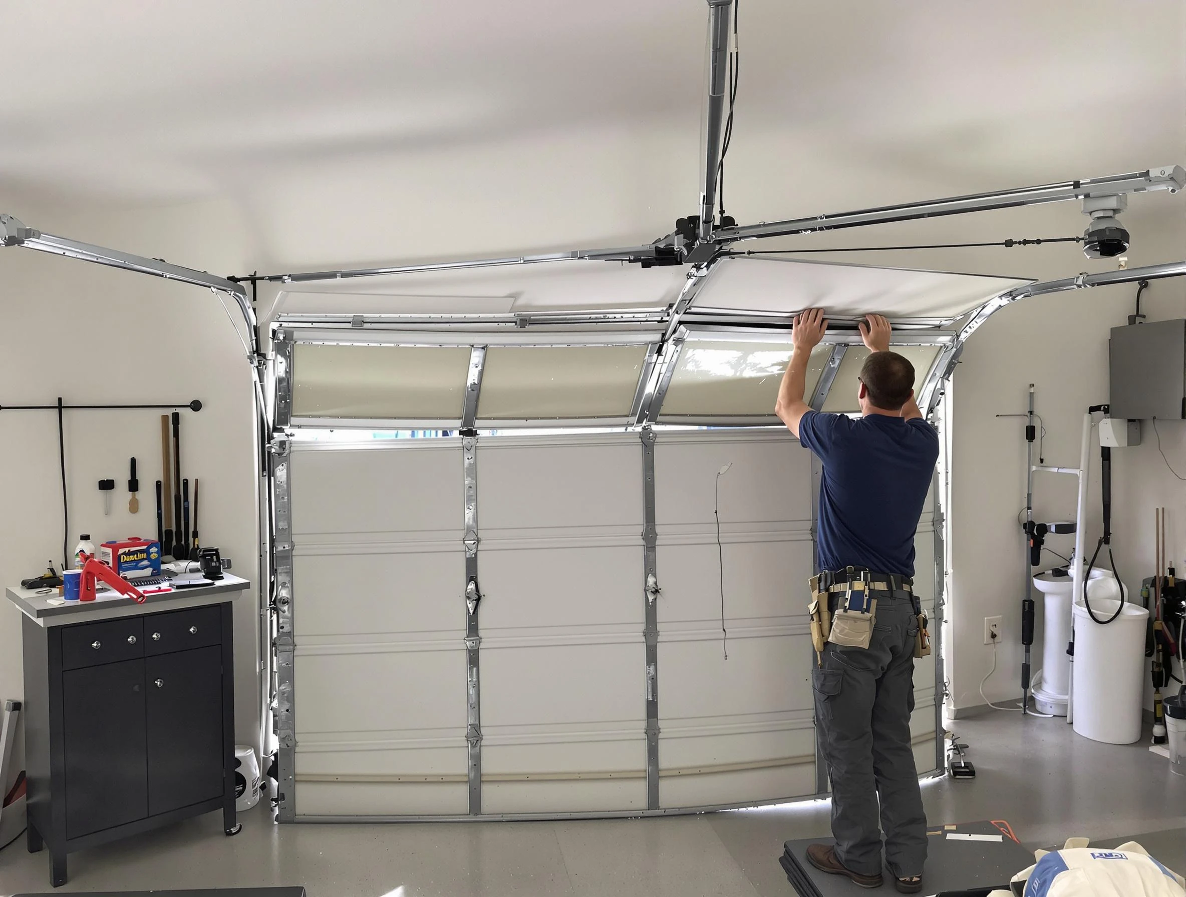Ken Caryl Garage Door Repair specialist performing precise section replacement on Ken Caryl garage door